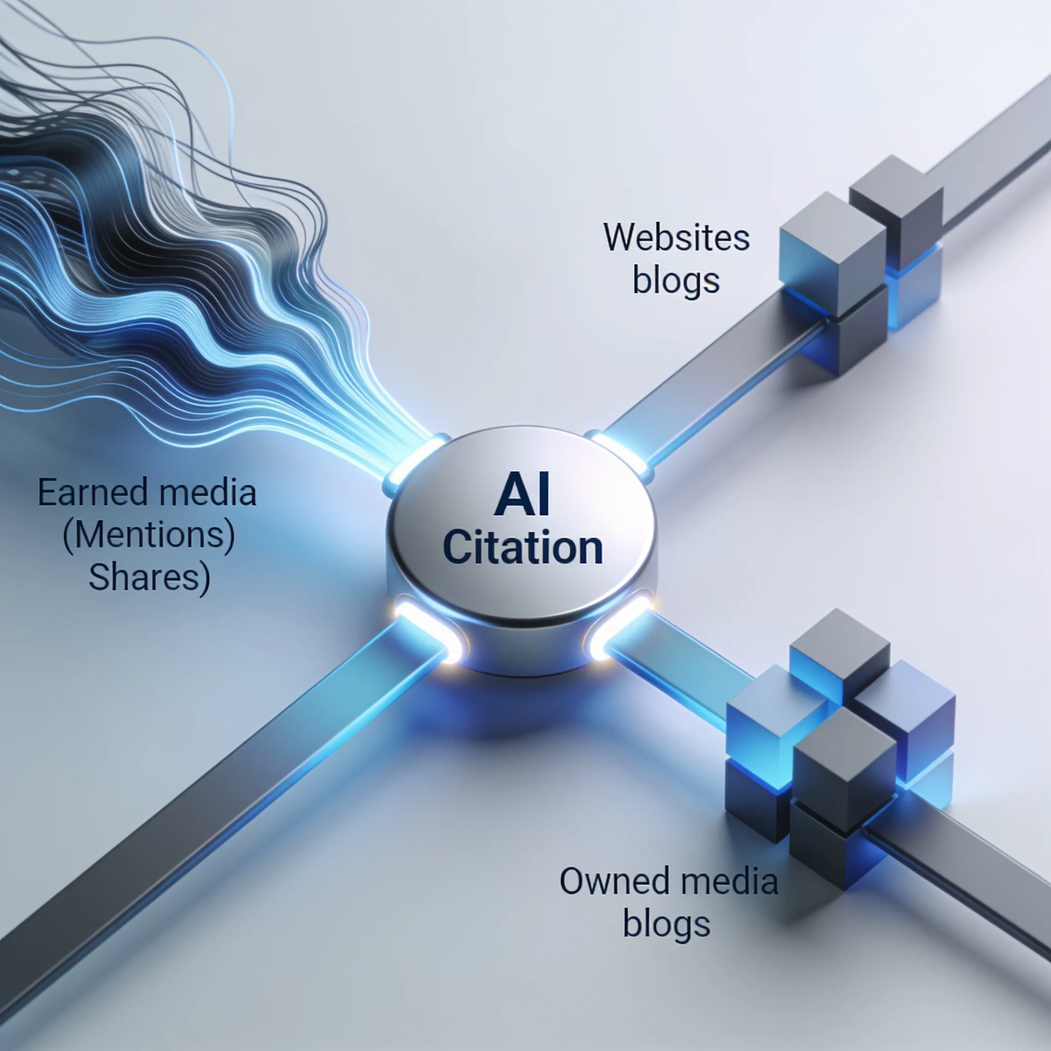 Illustration for the section "What Is the Exact Impact of Earned Media vs Owned Media on AI Citations"