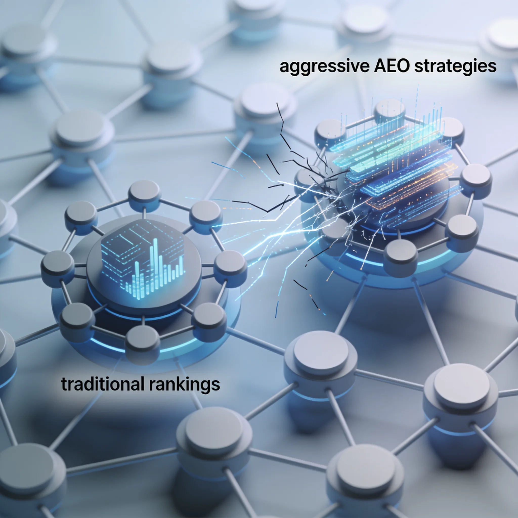 Illustration for the section "Why Do Aggressive AEO Strategies Sometimes Harm Traditional Rankings"